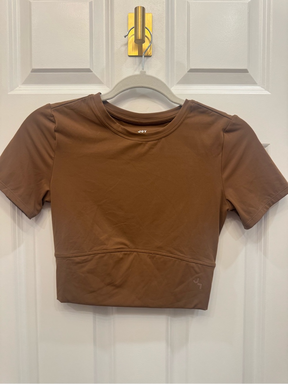 JoyLab Cropped Short Sleeve Tee Crossed Back New - Picture 2 of 5